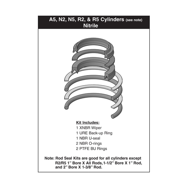 Hydro-Line - After Market Parts Hydraulic Cylinder Repair Kit- 2 Rod Kit N25-665-16 - main